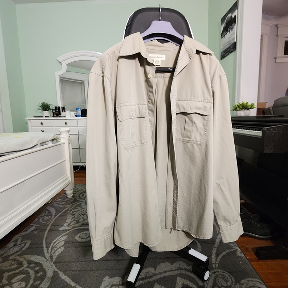 Men's Beige Casual Jacket - Picture 2 of 5